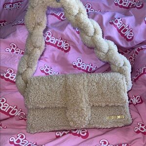 Jacquemus Tan Shearling Shoulder Bag
